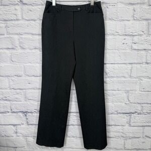 Talbots Stretch Trousers Womens 8 Charcoal Gray Straight Leg Pants